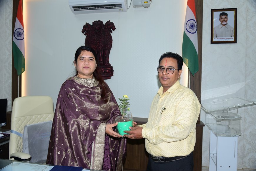 జిల్లా కలెక్టర్ ను మర్యాదపూర్వకంగా కలిసిన నూతన డిఐపిఆర్ఓ